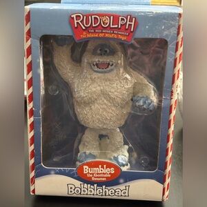 Bumbles the Abominable Snowman bobblehead 
Rudolph the Red nosed reindeer